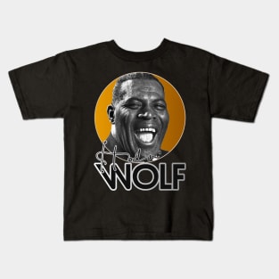 Retro Howlin' Wolf Gold Tribute Kids T-Shirt